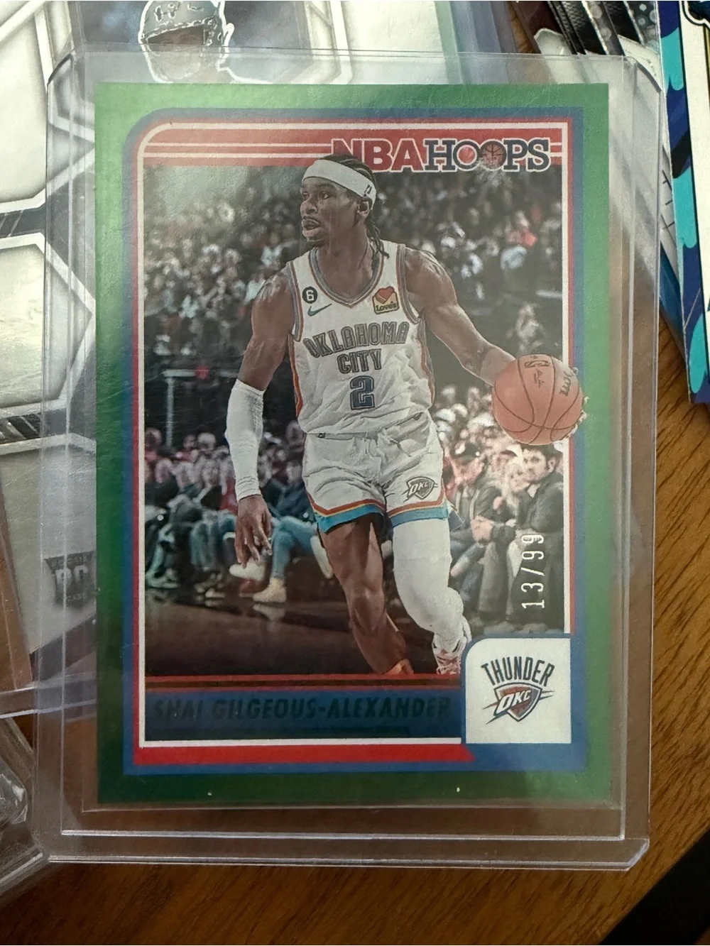 Shai gilgeous Alexander /99 Green Trading Card - Oklahoma City Thunder